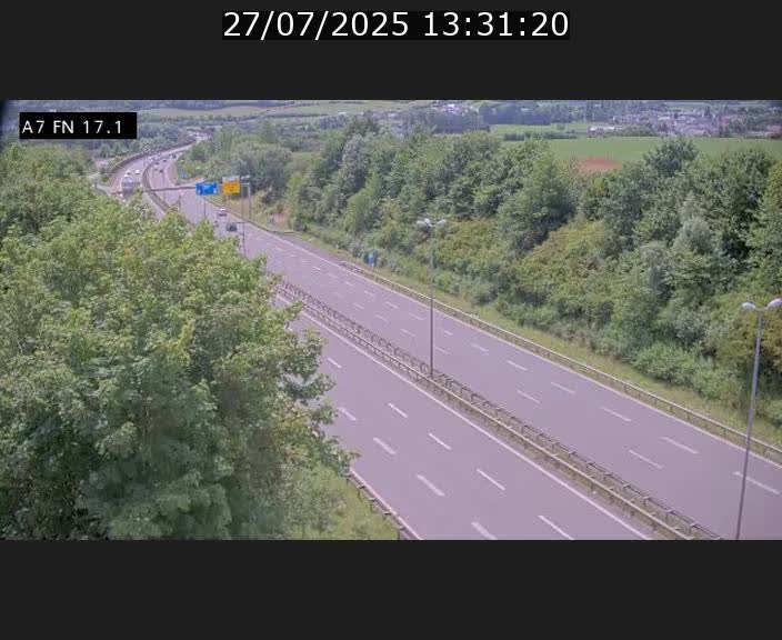 Caméra trafic Luxembourg - A7, Merscherbierg direction Mersch