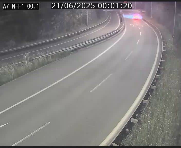 Webcam autoroute Luxembourg A7 située dans la sortie 1 Waldhof, vers la N11, avant le Tunnel Stafelter