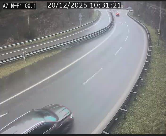 Webcam autoroute Luxembourg A7 située dans la sortie 1 Waldhof, vers la N11, avant le Tunnel Stafelter