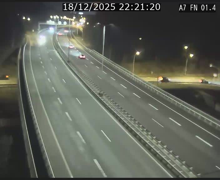 Caméra autoroute Luxembourg A7 - Tunnel Stafelter - direction Echangeur Grünewald