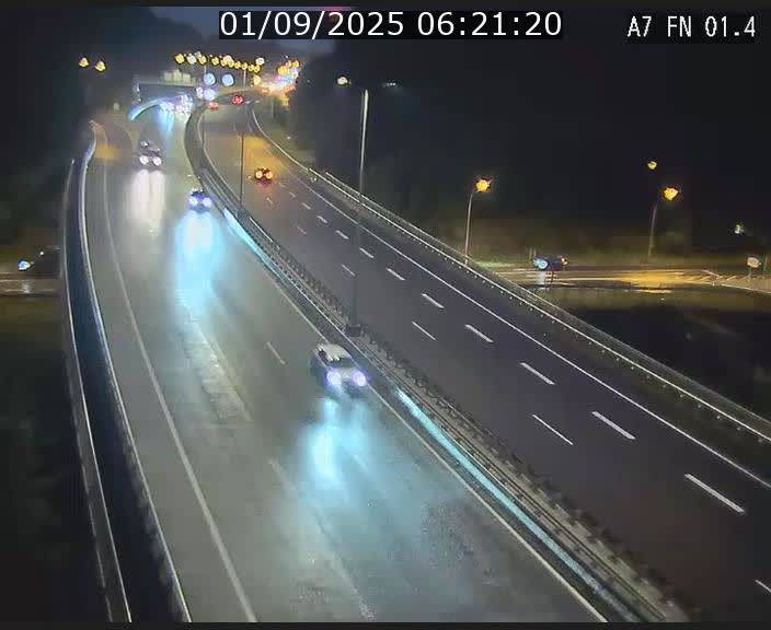 Caméra autoroute Luxembourg A7 - Tunnel Stafelter - direction Echangeur Grünewald