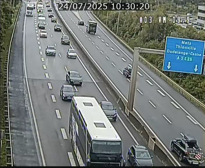 Webcam Autoroute à la Croix de Bettembourg - A3 - BK 9.9 - direction France