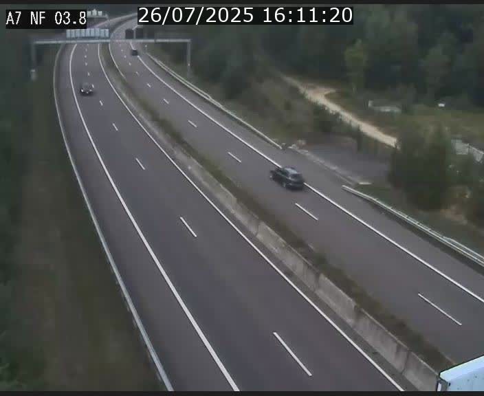 Webcam autoroute A7 au Luxembourg à la sortie du Tunnel Stafelter vers le Nord