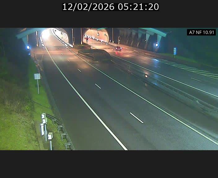 Caméra trafic Luxembourg - A7, Tunnel Gousselerbierg, entrée sud, direction Mersch