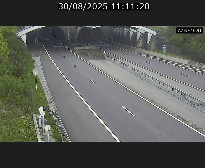 Caméra trafic Luxembourg - A7, Tunnel Gousselerbierg, entrée sud, direction Mersch
