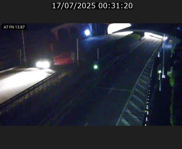Caméra trafic Luxembourg - A7, Tunnel Gousselerbierg, entrée nord, direction Lorentzweiler