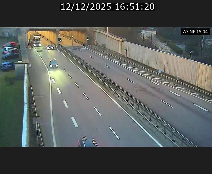Caméra trafic Luxembourg - A7, Tunnel Mersch, entrée sud, direction Ettelbruck