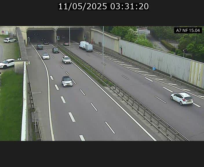 Caméra trafic Luxembourg - A7, Tunnel Mersch, entrée sud, direction Ettelbruck