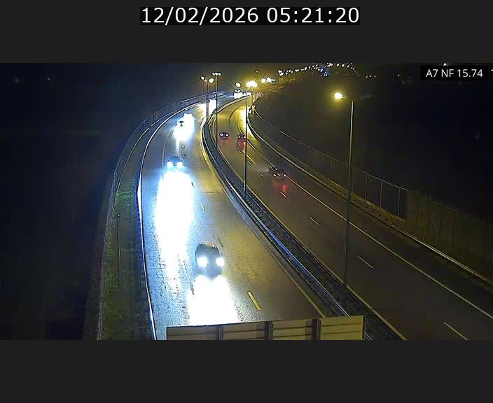 Caméra trafic Luxembourg - A7, Tunnel Mersch, entrée nord, direction Lorentzweiler