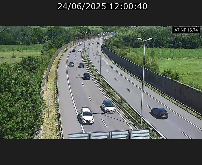 Caméra trafic Luxembourg - A7, Tunnel Mersch, entrée nord, direction Lorentzweiler