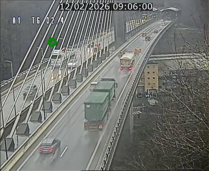 Traffic live webcam Luxembourg Sandweiler - A1 direction Luxembourg-ville - BK 2.4