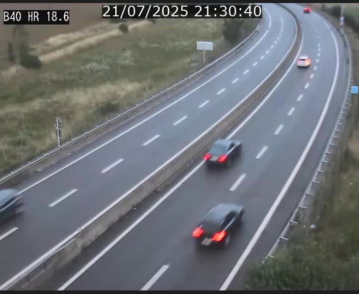 Webcam sur la route de liaison entre Micheville et Esch-Belval à la frontière entre le Luxembourg et la France. Vue orientée vers la Lorraine.