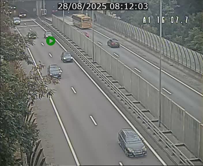 Traffic live webcam Luxembourg Kirchberg - A1 direction Luxembourg-ville - BK 7.7