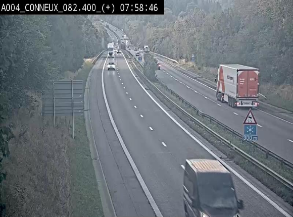 Webcam à hauteur de Conneux sur l'E411 en direction du sud de la Belgique