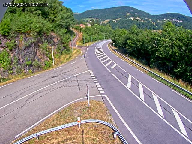 Caméra autoroute France - N66, col du Bussang direction Remiremont