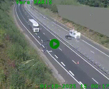 Caméra routière sur l'autoroute A20 à Bessines-sur-Gartempe. Vue orientée vers Paris