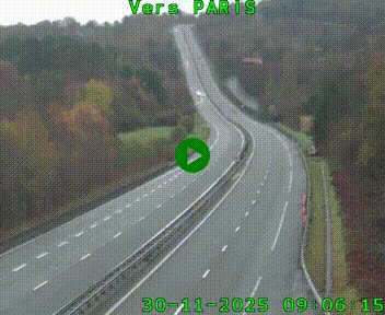 Caméra routière sur l'autoroute A20 à Bessines-sur-Gartempe. Vue orientée vers Paris