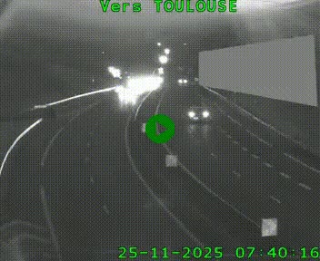 Caméra routière sur l'autoroute A20 à Noailles, en périphérie de Brive-la-Gaillarde. Vue orientée vers Toulouse