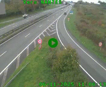 Webcam N147 au nord de Poitiers et à la jonction avec la A10