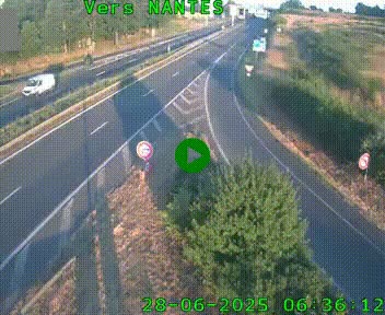 Webcam N147 au nord de Poitiers et à la jonction avec la A10