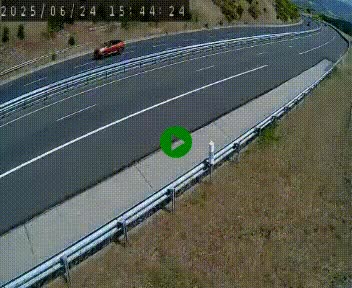 Caméra autoroute A75 à hauteur de la sortie 42 (Rodez, Laissac, Aire de l'Auvergne) située sur la commune d'Auberoques, près de Sévérac-le-Château