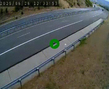 Caméra autoroutière France - A75, Engayresque, entre Millau et Séverac-le-Chateau, en direction de Montpellier