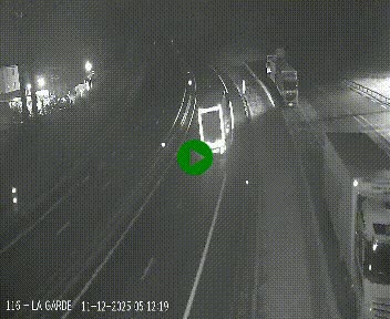 Caméra autoroute A75 à hauteur du col du rocher blanc en direction de Montpellier