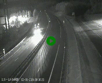 Caméra autoroute A75 à hauteur du col du rocher blanc en direction de Montpellier