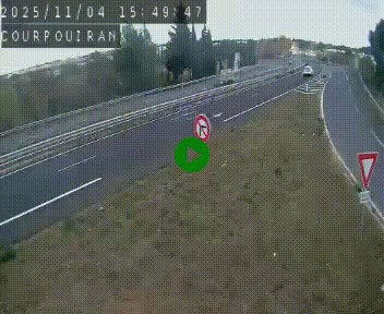 Caméra routière France - N109, Courpouiran - La plaine, en direction de Clermont l'Hérault, à la sortie de Montpellier