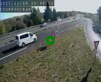 Caméra routière France - N109, Courpouiran - La plaine, en direction de Clermont l'Hérault, à la sortie de Montpellier