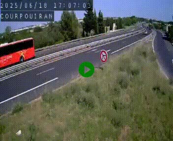 Caméra routière France - N109, Courpouiran - La plaine, en direction de Clermont l'Hérault, à la sortie de Montpellier