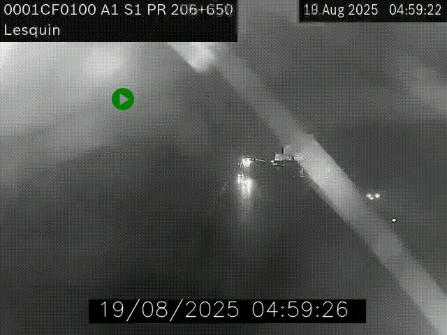 Webcam autoroute A1 à hauteur de Lesquin. Vue orientée vers Lille