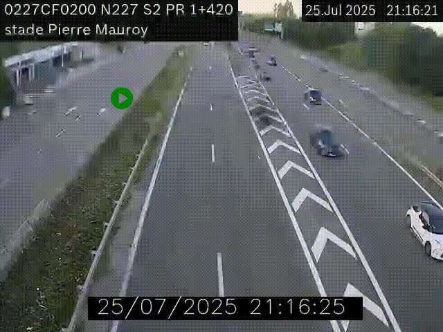Webcam à hauteur du Stade Pierre Mauroy à Villeneuve d'Ascq sur la N227. Vue orientée vers Mons-en-Baroeul
