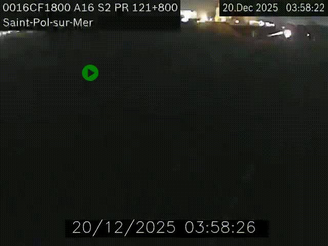 Webcam autoroute A16 à proximité de Dunkerque, à hauteur de la sortie Saint-Pol-sur-Mer. Vue orientée vers Calais
