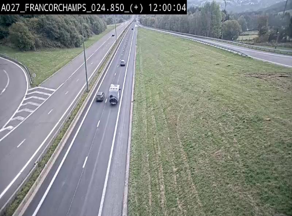 Caméra autoroutière à proximité du circuit de Spa-Francorchamps à Stavelot sur l'A27/E42