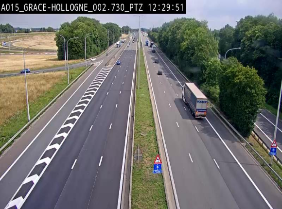 Caméra trafic Belgique - Grâce-Hollogne - E42, jonction avec A604, direction Loncin/Aéroport de Liège -  BK 3.2