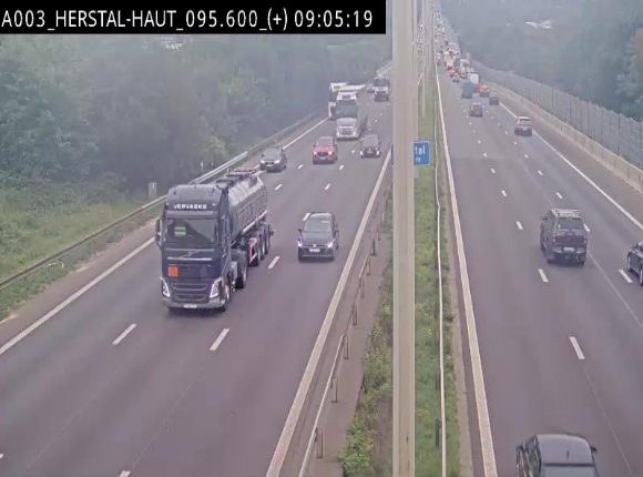 Webcam autoroute Belgique - Herstal - E40 direction Aix-la-Chapelle - BK 97