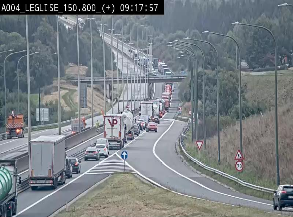 Caméra autoroute Belgique - Côte de Léglise, E411(A4) direction Luxembourg