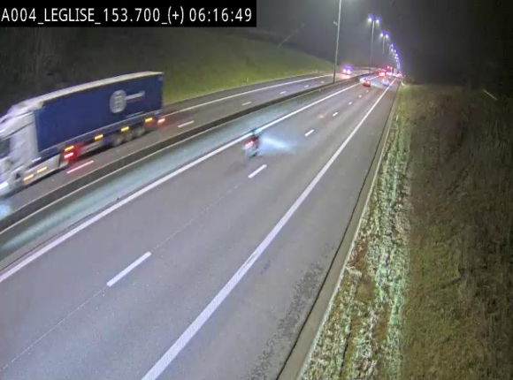 Webcam autoroute E411 à hauteur de Léglise, en direction de Luxembourg