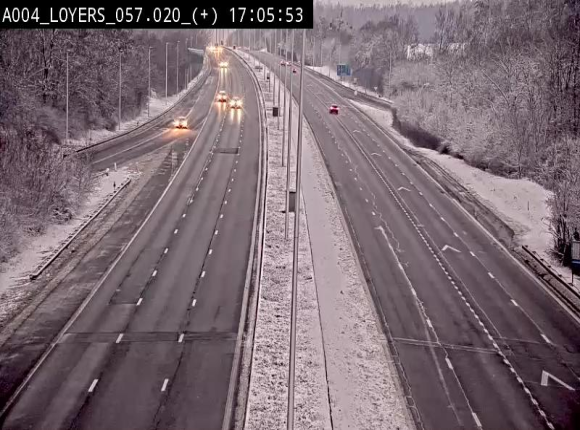 Webcam dans la montée de Loyers sur l'E411, après le viaduc de Beez en venant de Namur et en direction du Luxembourg