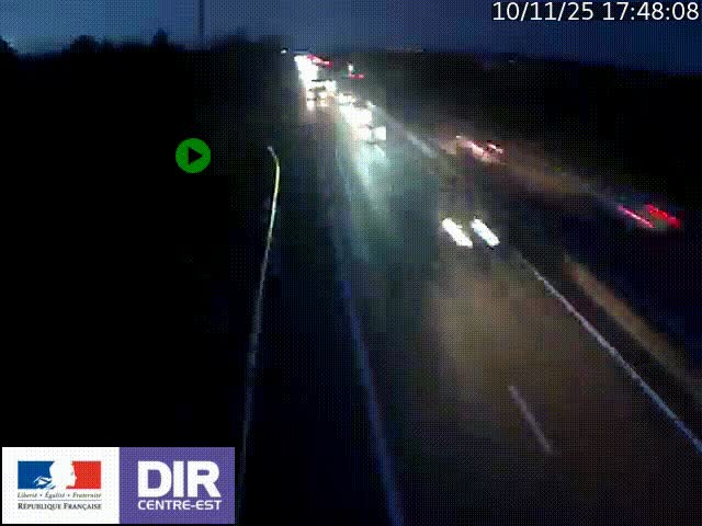 Webcam sur le contournement de Valence, sur la Nationale 7, à la jonction avec la N532, caméra orientée vers Grenoble