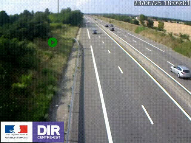 Webcam sur le contournement de Valence, sur la Nationale 7, à la jonction avec la N532, caméra orientée vers Grenoble