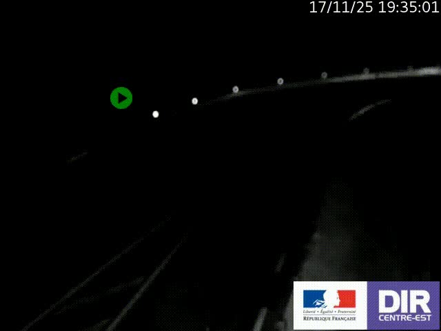 Webcam sur le col Pin Bouchain, vue orientée vers Roanne, en provenance de Lyon sur la nationale 7 (N7)