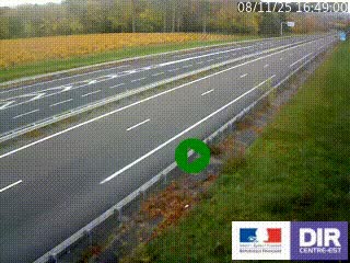 Webcam autoroute sur l'A77 à hauteur de Pouilly-sur-Loire en direction de Nevers