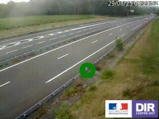Webcam autoroute sur l'A77 à hauteur de Pouilly-sur-Loire en direction de Nevers