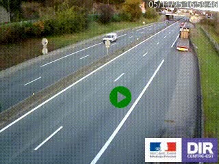 Caméra autoroutière sur l'A47 à hauteur de Givors, a proximité de Lyon. La webcam est orientée vers Lyon