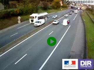 Caméra autoroutière sur l'A47 à hauteur de Givors, a proximité de Lyon. La webcam est orientée vers Lyon
