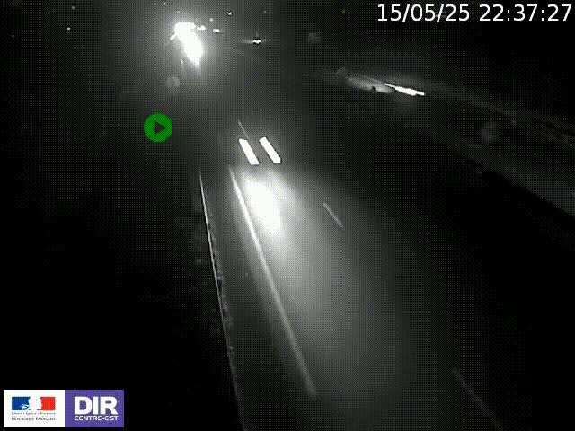 Webcam à Bron sur l'A43 à la jonction avec le boulevard périphérique de Lyon (D383). Vue orientée vers Lyon