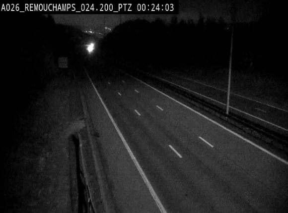 Webcam E25/A26 à Aywalle, à hauteur de Spa. Vue orientée vers Liège