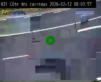 Webcam en haut de la Côte des Carreaux sur la N31 à Avesnes-en-Bray. Vue orientée vers Rouen